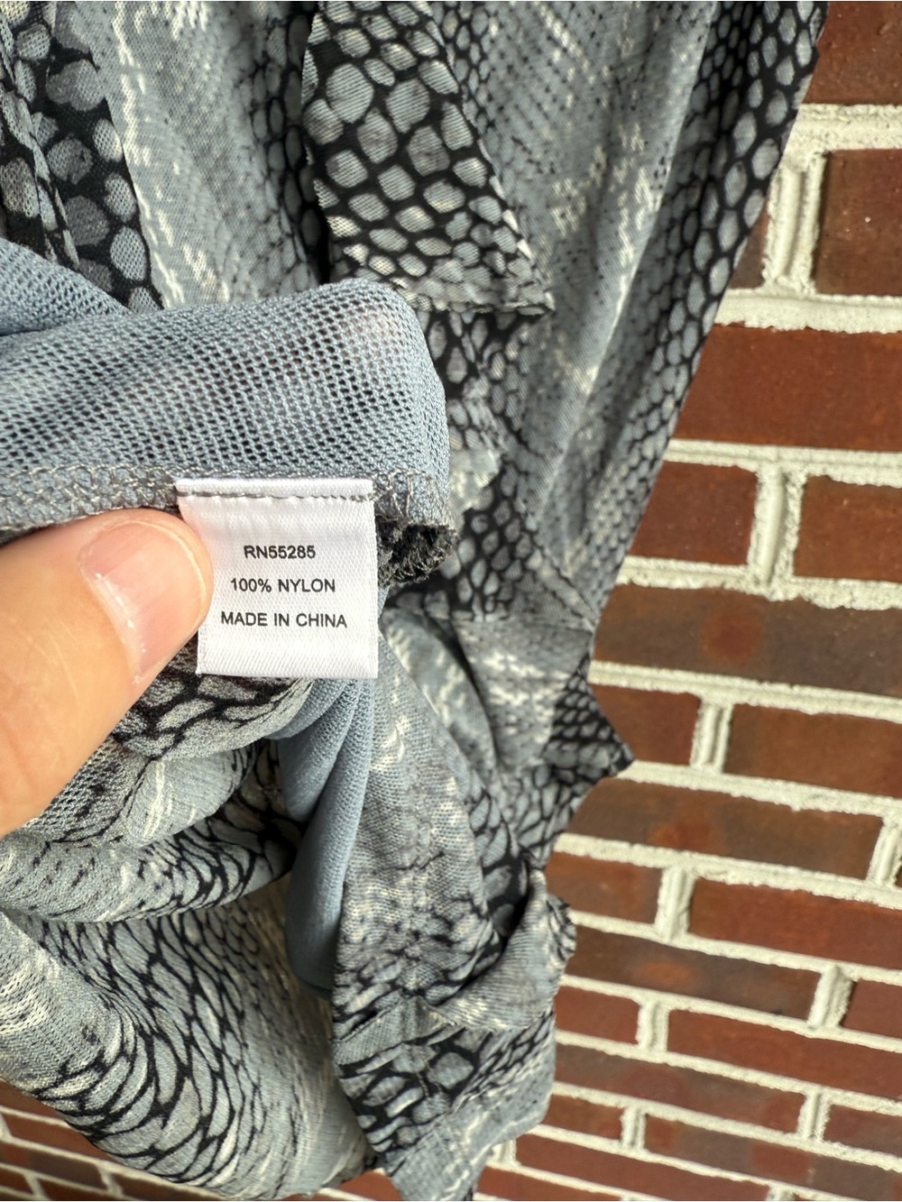 Express Gray Snake-Print Ruffle Tank Top - Picture 5 of 6